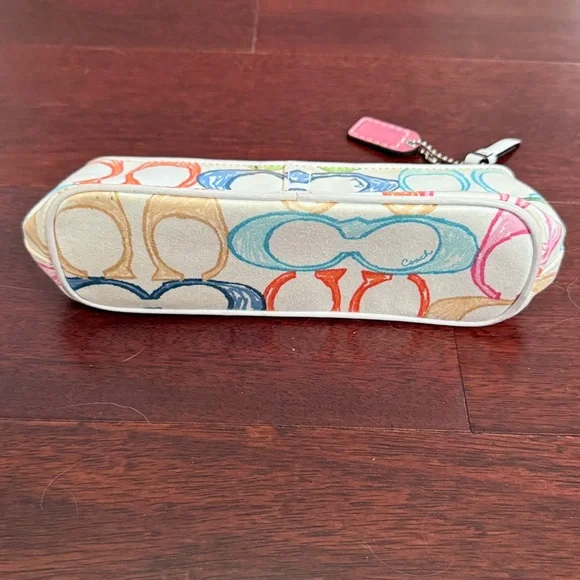 Coach Multicolor Signature Pattern Pouch - Picture 3 of 5